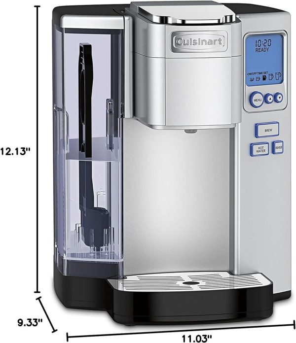 Cuisinart Coffee Maker, Single Serve 72-Ounce Reservoir Coffee Machine, Programmable Brewing & Hot Water Dispenser, Stainless Steel, SS-10P1,Silver - Image 2