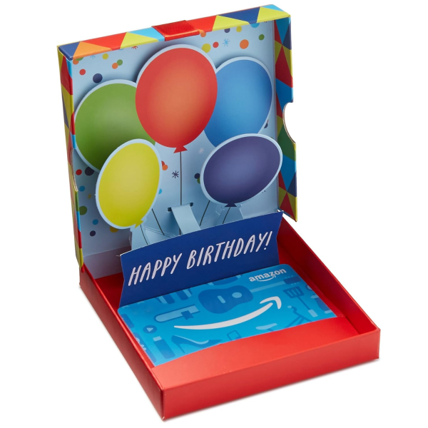 Amazon.com Gift Card in a Birthday Pop-Up Box