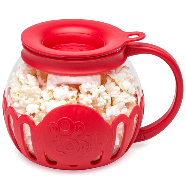 Ecolution Patented Micro-Pop Microwave Popcorn Popper with Temperature Safe Glass