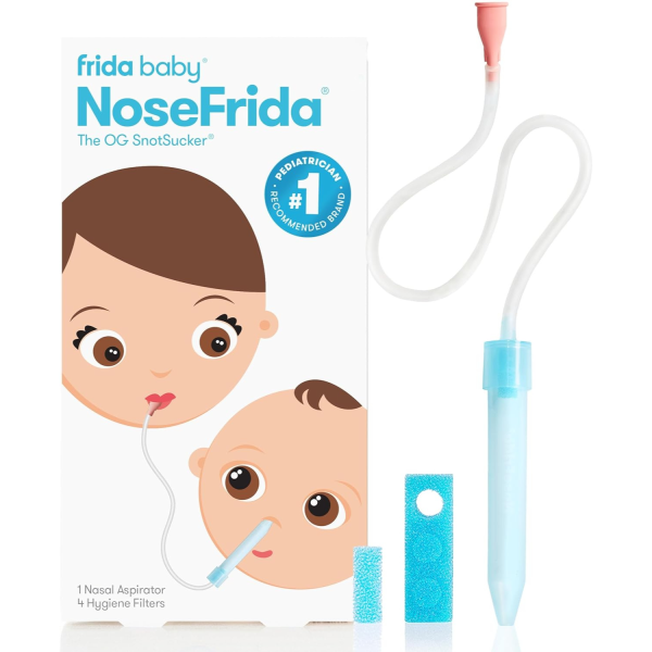 Frida Baby NoseFrida SnotSucker Nasal Aspirator for Baby, Baby Nose Sucker