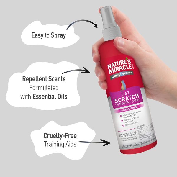 Nature's Miracle Advanced Platinum Cat Scratch Deterrent Spray, 8 Ounces, Discourages Destructive Scratching - Image 7