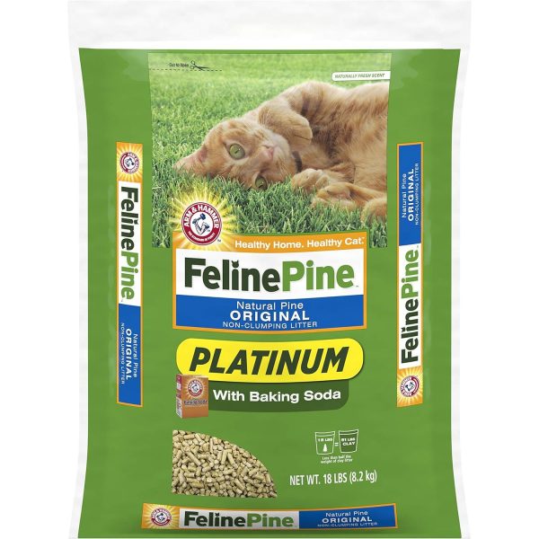 Feline Pine Platinum Non-Clumping Cat Litter 18lb.