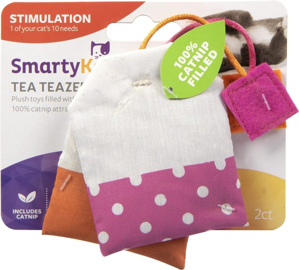 SmartyKat (2 Count Tea Teazers Catnip Cat Toys - Pink/Orange, 2 Count - Image 3